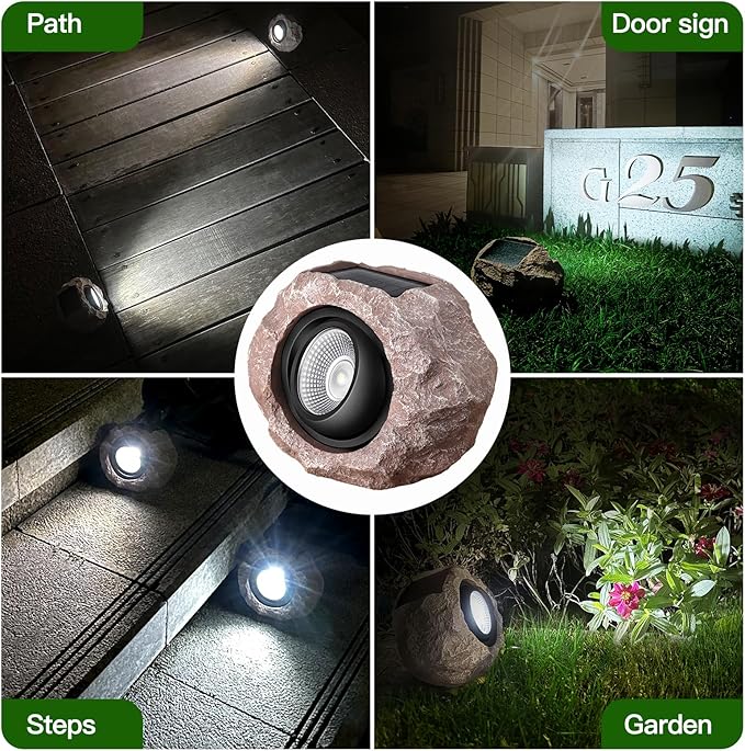 4-Pack Solar Landscape Lights for Walkway