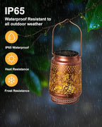2-Pack Hummingbird Solar Yard Lanterns, Classic Waterproof LED