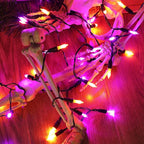 2-Pack 16ft Halloween LED String Lights, Waterproof Timer Lights