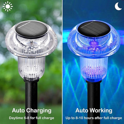 16 Pack Solar Lights Outdoor Waterproof Pathway Lights Solar Powered LED Mushroom Garden Lighting Stake for Outside Yard Path Lawn Patio Landscape (Color Changing)