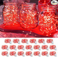 Christmas Backyard String Lights 20-Pack, 7ft 20 LED Waterproof