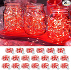 Christmas Backyard String Lights 20-Pack, 7ft 20 LED Waterproof