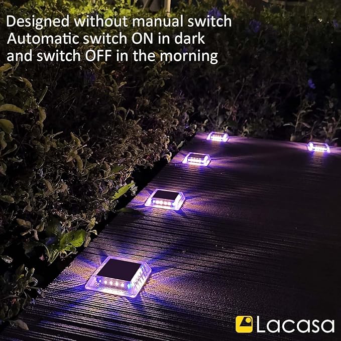 4-Pack IP68 Solar Landscape Lights for Garden