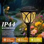 8-Pack Warm White Solar Path Lights, Outdoor Driveway LED