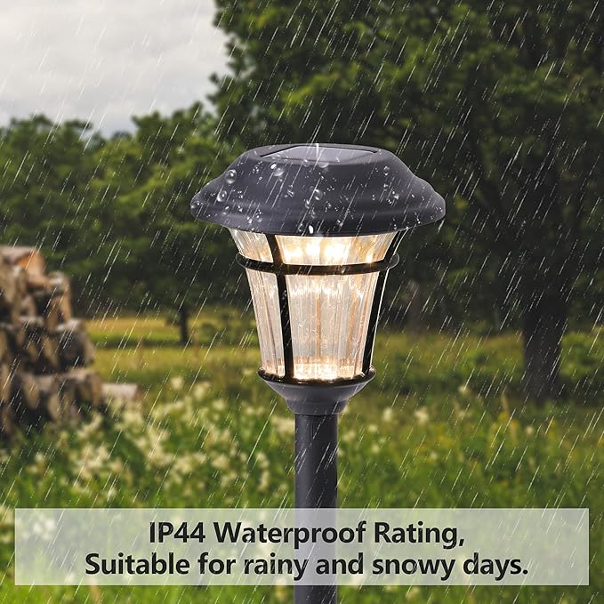 12-Pack Flat Solar Walkway Lights, Waterproof LED