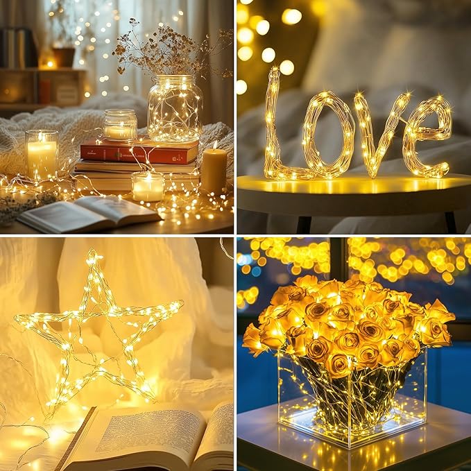 Christmas Fairy Lights, 33ft 100 LED Battery Twinkle Lights