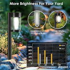 10-Pack Solar Pathway Lights, Waterproof LED Garden Lights