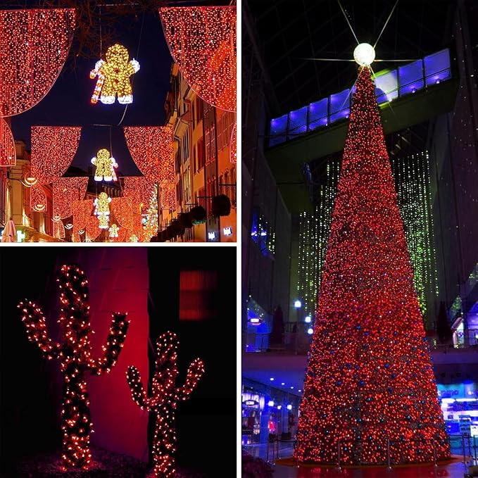 Christmas Backyard String Lights, 180ft 500 LED Waterproof