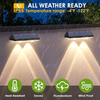 Solar Stair Step Lights, Warm White Waterproof