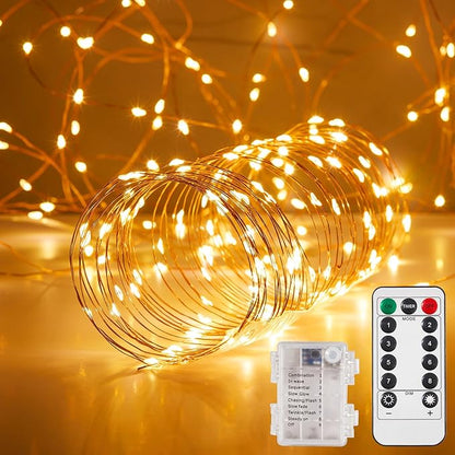6ft Christmas LED String Lights, Waterproof Timer Lights