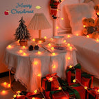 100 LED Christmas Twinkle Lights, 33ft Waterproof for Yard