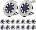 Solar Flat Disk Lights 16-Pack, Waterproof Driveway