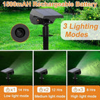 2-Pack 65 LED Solar Garden Spotlights, 3-Mode Waterproof