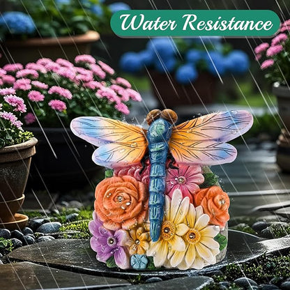 Linkax Birthday Easter Gifts for Adults Women Mom Grandma, Solar Dragonfly Lights Garden Decor, Outdoor Solar Dragonfly Figurine for Outside Patio Yard Front Porch Home, Gardening Housewarming Gifts