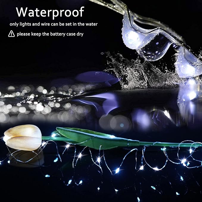 Christmas Patio String Lights 15-Pack, 6ft 20 LED Waterproof