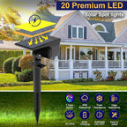 4-Pack Solar Wall Spotlights, 7-Mode Waterproof