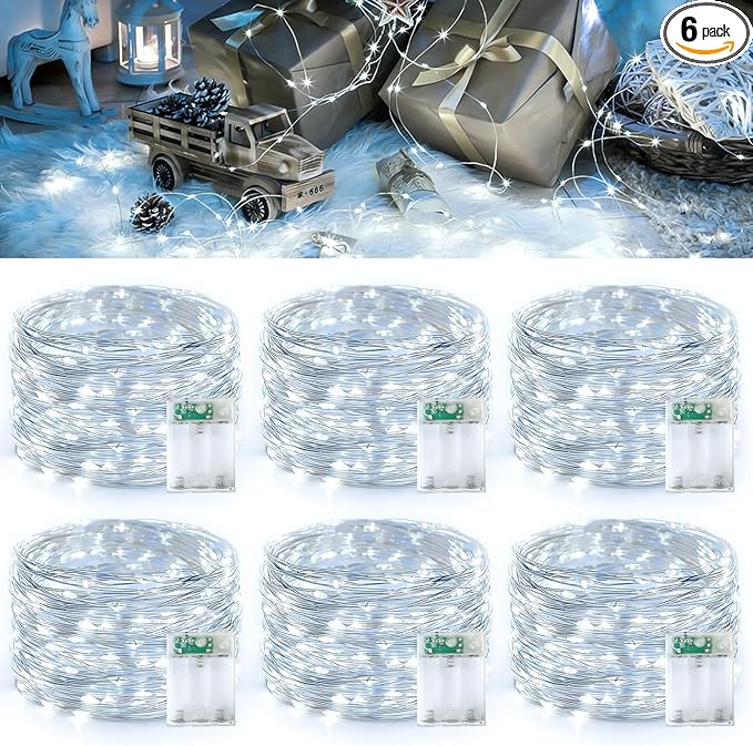 16ft White String Lights for Yard, Waterproof LED