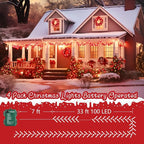 4-Pack Christmas String Lights, 132ft 400 LED Waterproof Twinkle Lights