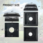 Solar Post Cap Lights 6-Pack, Waterproof LED
