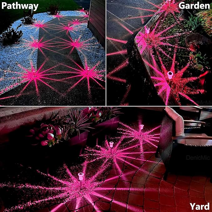 10-Pack Solar Path Lights, Outdoor Garden LED