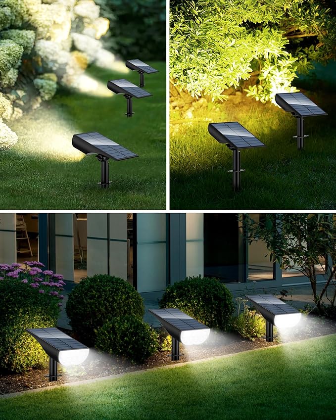 6-Pack Solar Wall Spotlights, Waterproof