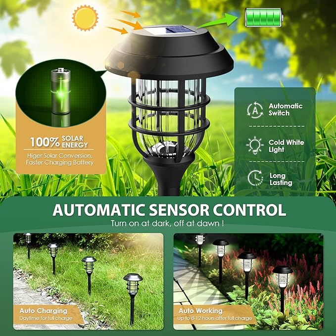 8-Pack Solar Landscape Lights for Yard