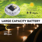 Solar Driveway Path Lights 8-Pack, Waterproof