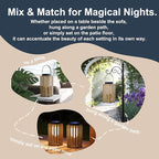 Backyard Solar Hanging Lanterns 2-Pack, Rustic Backyard Decor