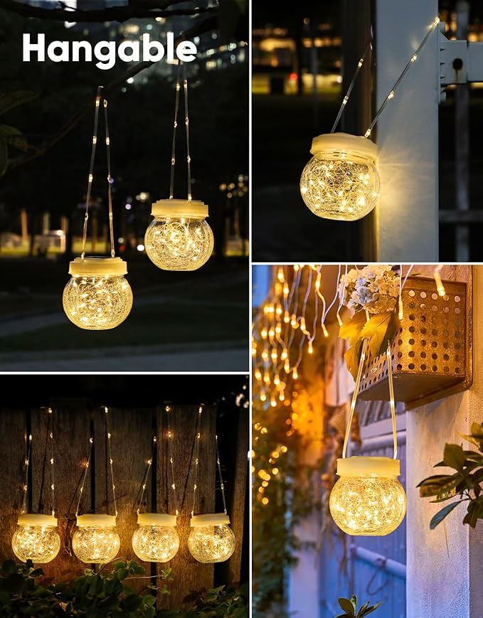 Decorative Globe Solar Lanterns for Porch, Waterproof LED