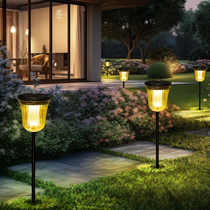 Solar Path Lights, Outdoor Walkway LED