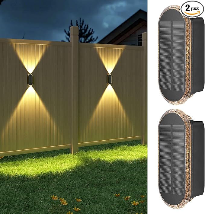 2-Pack Yard Solar Lights, Waterproof LED