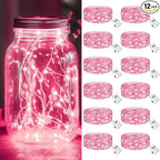 Christmas Patio String Lights 12-Pack, Waterproof