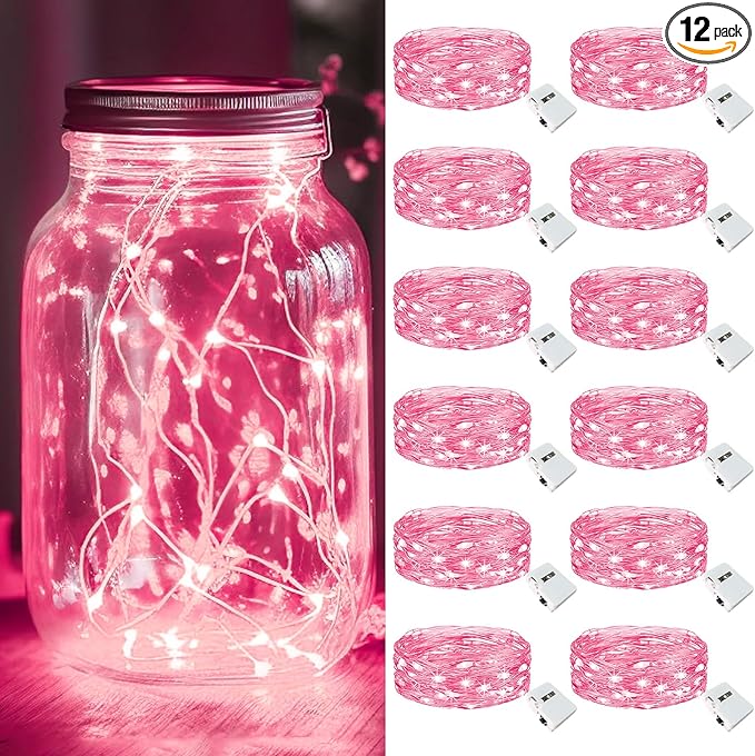 Christmas Patio String Lights 12-Pack, Waterproof