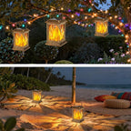 Courtyard Solar Hanging Lanterns, Elegant Yard Decor