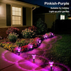 8-Pack Solar Path Lights, Outdoor Driveway LED