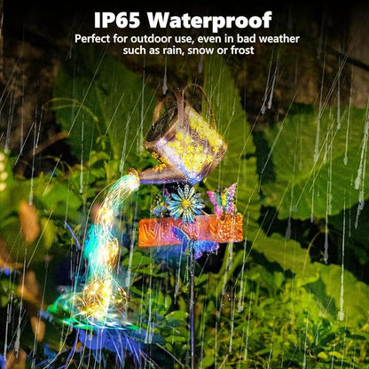 Solar Watering Can Light - Solar Lights Yard Decorations Outdoor,Garden Decor Lights for Yard,IP65 Waterproof Hanging Lantern Lights,Outside Garden Flower Bed Decor Light for Moms Birthday