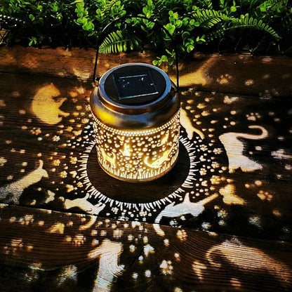 Cat Solar Outdoor Waterproof Lantern Garden Decor Birthday Gifts for Women Mon Grandma Metal Hanging Solar Lights Outside LED Lanterns for Yard Patio Lawn Pathway Landscape (Cat)