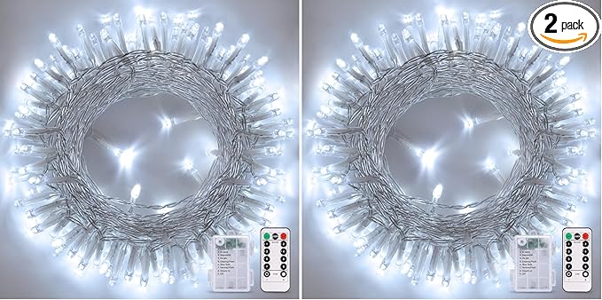 Christmas String Lights, 33ft 100 LED Waterproof Twinkle Lights