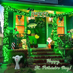 7ft Green Outdoor Edison String Lights, Weatherproof
