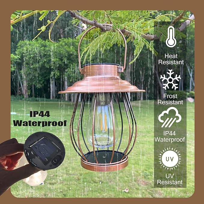 Backyard Solar Lanterns, Waterproof LED Outdoor Lights