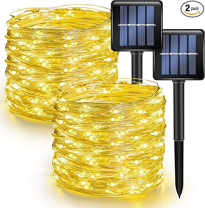 Warm White String Lights 2-Pack, 80ft Deck LED