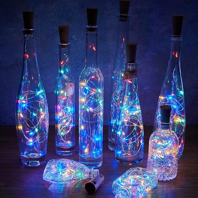 10-Pack 20 LED Christmas Twinkle Lights, Waterproof for Backyard