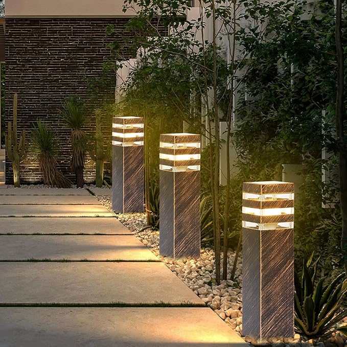 Bronze Solar Patio Post Lights, Outdoor LED Caps