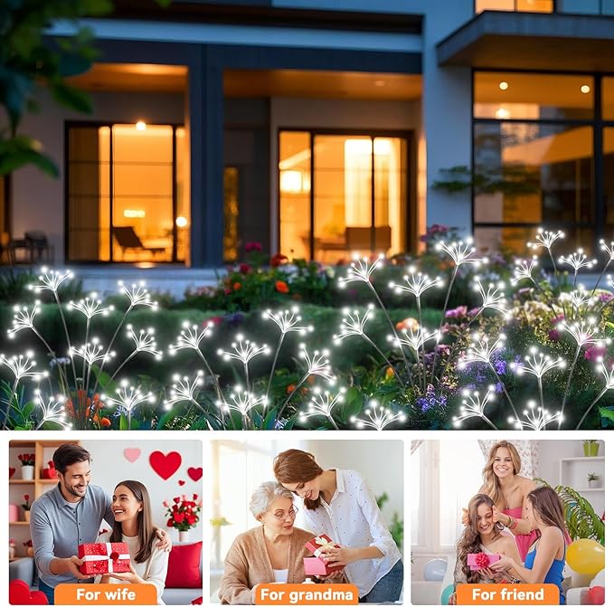 White Solar Pathway Lights 2-Pack, Yard LED