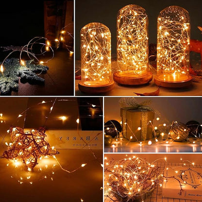 6-Pack 7ft Christmas LED String Lights, Waterproof Timer Lights