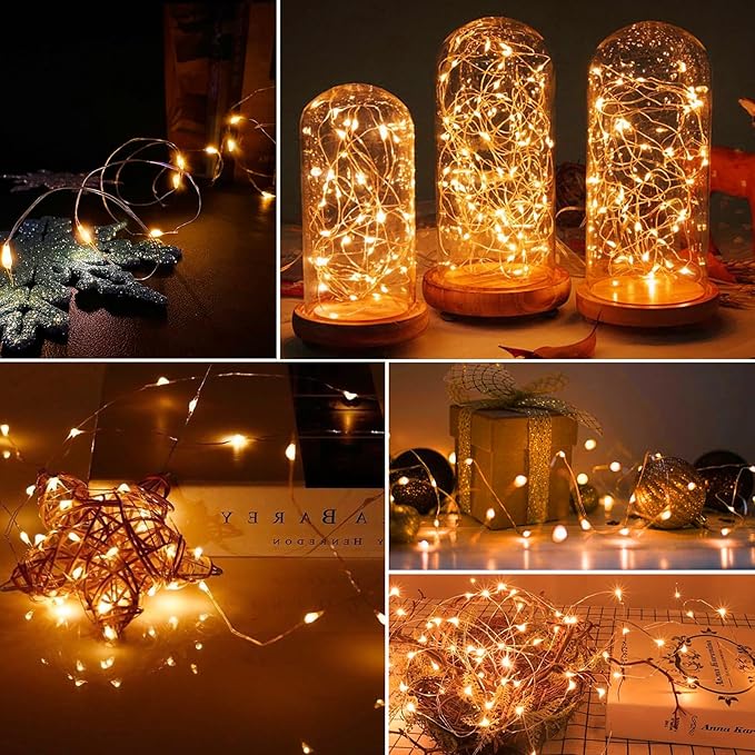 Christmas Backyard String Lights 6-Pack, 7ft 20 LED Waterproof