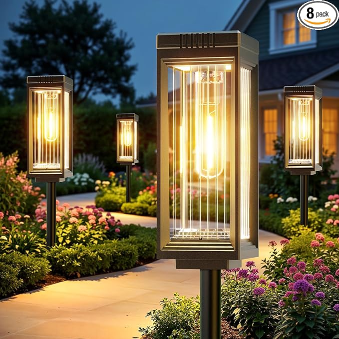 8-Pack Solar Landscape Lights for Yard