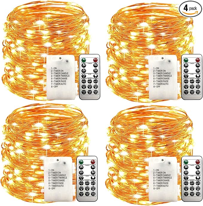 33ft Warm White String Lights for Porch, Waterproof LED