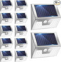 Solar Yard Motion Sensor Step Lights, Cold White Waterproof
