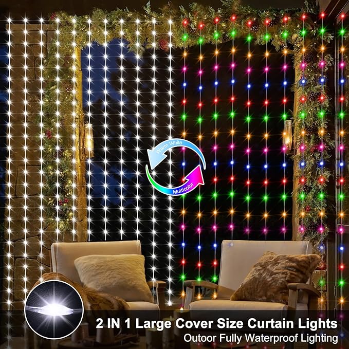 20ft Cool White String Lights for Patio, Waterproof LED